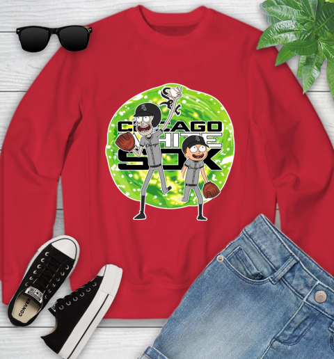 MLB Chicago White Sox Rick And Morty Baseball Sports Youth Sweatshirt 9