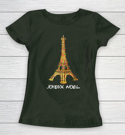 Joyeux Noel French Merry Christmas Eiffel Tower Women's T-Shirt 4