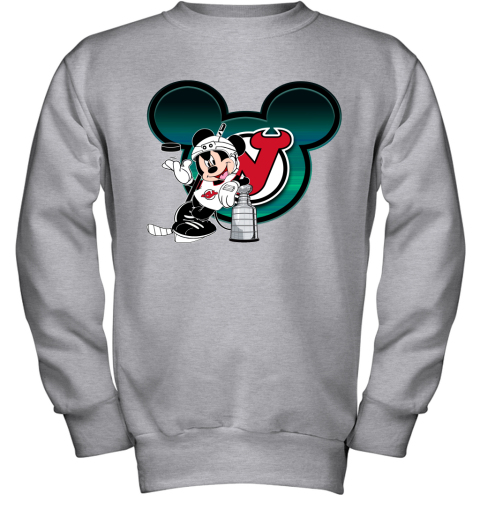 NHL Hockey Mickey Mouse Team New Jersey Devils Youth T-Shirt 