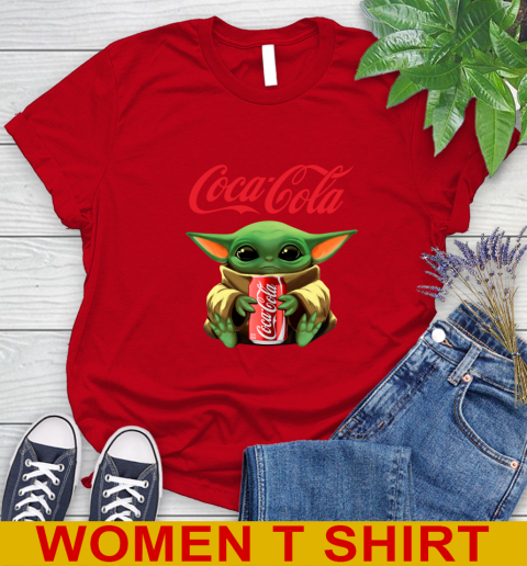 Star Wars Baby Yoda Hugs Coca Cola Soft Drink Shirt 98