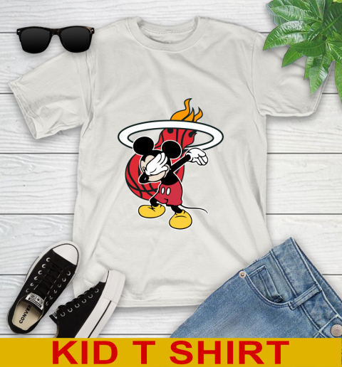 Miami Heat NBA Basketball Dabbing Mickey Disney Sports Youth T-Shirt 12