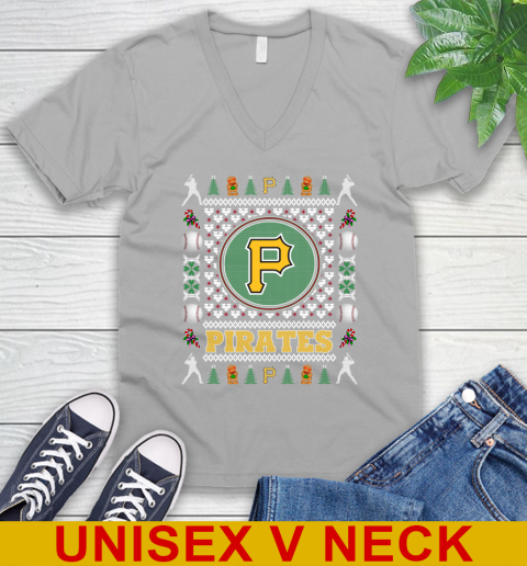 Pittsburgh Pirates Merry Christmas MLB Baseball Loyal Fan V-Neck T-Shirt 3