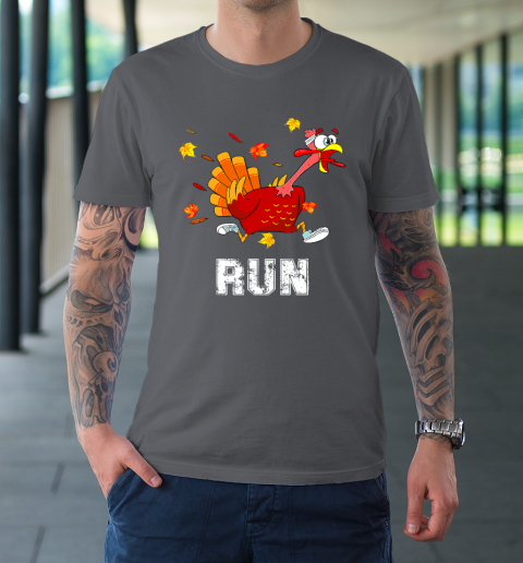 Turkey Run Costume Thanksgiving Running Turkey Trot T-Shirt 6