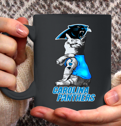 NFL Football My Cat Loves Carolina Panthers Ceramic Mug 11oz 2