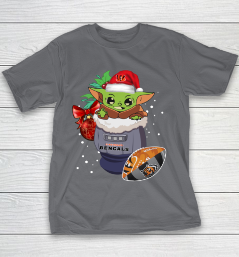 Cincinnati Bengals Christmas Baby Yoda Star Wars Funny Happy NFL Youth T-Shirt 7