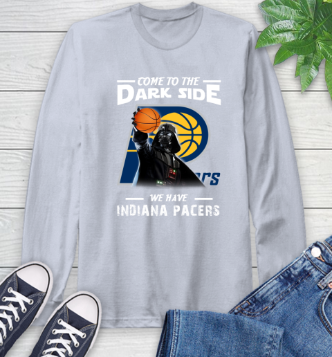 NBA Come To The Dark Side We Have Indiana Pacers Star Wars Darth Vader Basketball Long Sleeve T-Shirt 6
