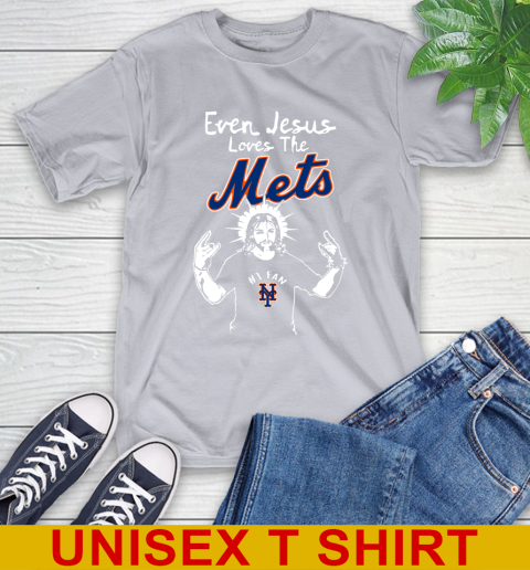 New York Mets MLB Baseball Even Jesus Loves The Mets Shirt T-Shirt 5