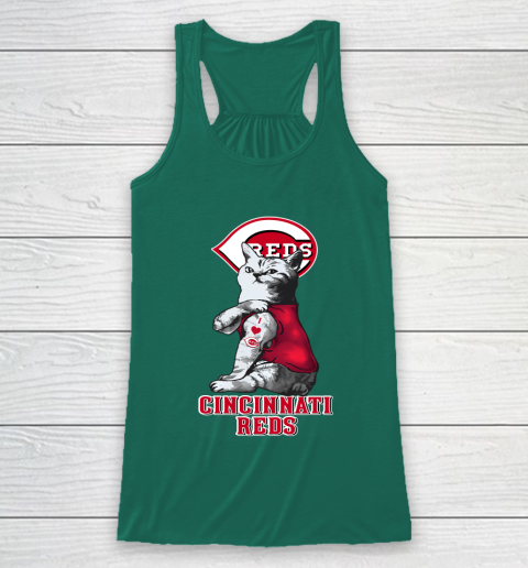 MLB Baseball My Cat Loves Cincinnati Reds Racerback Tank 5