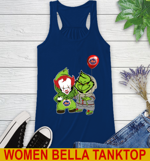 Baby Pennywise Grinch Christmas MLB Baseball New York Mets Racerback Tank 9