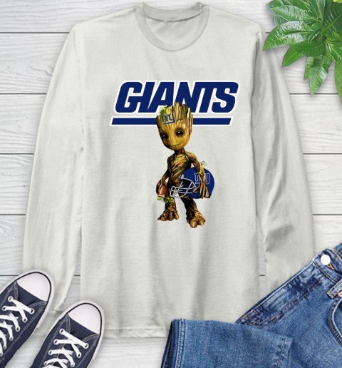 New York Giants NFL Football Groot Marvel Guardians Of The Galaxy Long Sleeve T-Shirt 12