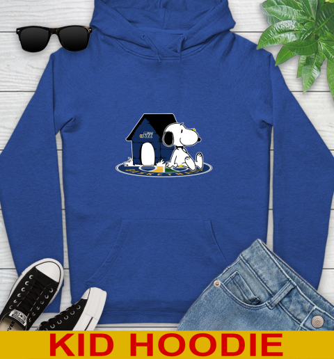NBA Basketball Utah Jazz Snoopy The Peanuts Movie Shirt Youth Hoodie 10