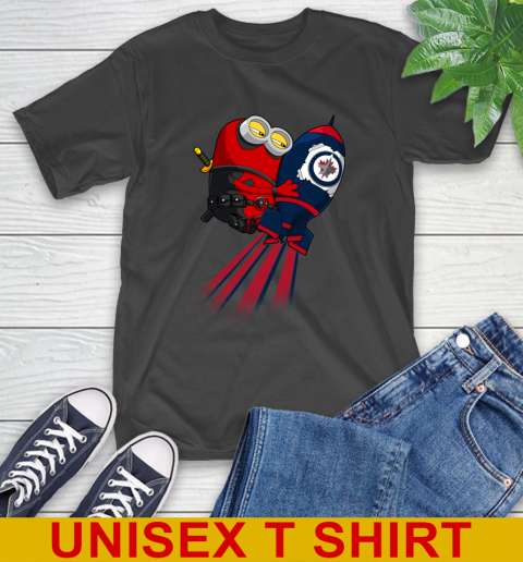 NHL Hockey Winnipeg Jets Deadpool Minion Marvel Shirt T-Shirt