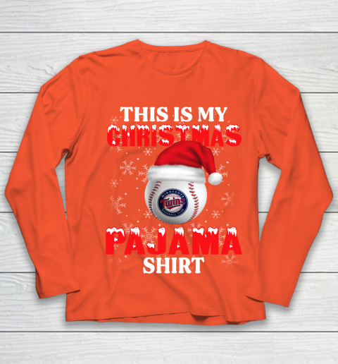 Minnesota Twins This Is My Christmas Pajama Shirt MLB Youth Long Sleeve 3