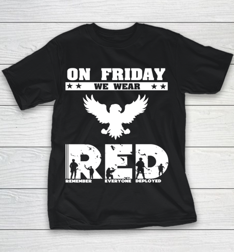 Veteran Shirt I Wear RED on Friday Military Youth T-Shirt