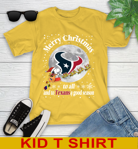 Houston Texans Merry Christmas To All And To Texans A Good Season NFL Football Sports Youth T-Shirt 9