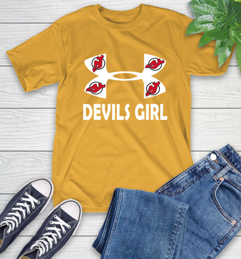 NHL New Jersey Devils Girl Under Armour Hockey Sports T-Shirt 2