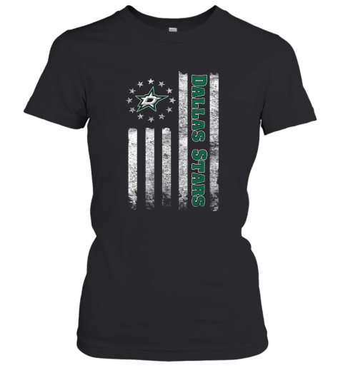 NHL American Flag Hockey Sports Dallas Stars Women's T-Shirt