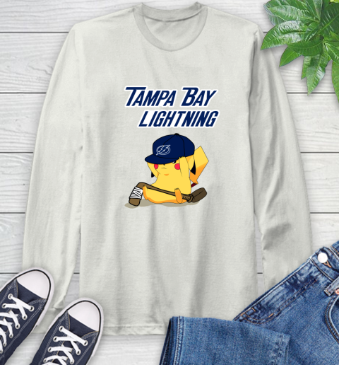 NHL Pikachu Hockey Sports Tampa Bay Lightning Long Sleeve T-Shirt 12