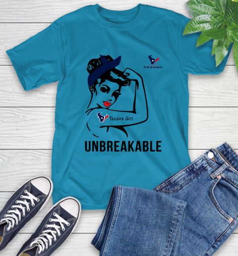 NFL Houston Texans Girl Unbreakable Football Sports T-Shirt 7