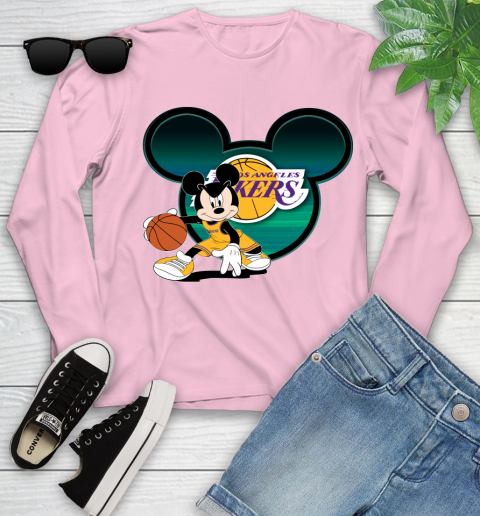 NBA Los Angeles Lakers Mickey Mouse Disney Basketball Youth Long Sleeve - Image 11