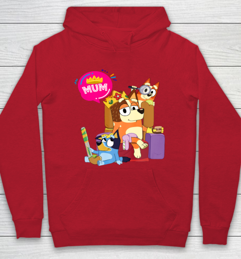 Bluey Mom Dad Funny Queen For Family Lover Hoodie 10