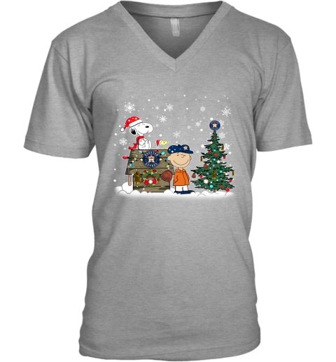 MLB Houston Astros Snoopy Charlie Brown Christmas Baseball Commissioner's  Trophy T Shirt Christmas Gift