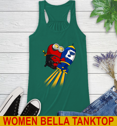 NHL Hockey St.Louis Blues Deadpool Minion Marvel Shirt Racerback Tank 5