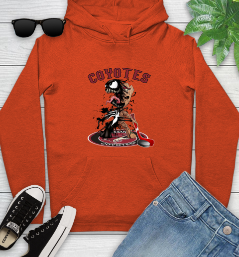 NHL Arizona Coyotes Hockey Venom Groot Guardians Of The Galaxy Youth Hoodie 5