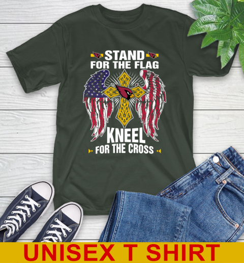 NFL Football Arizona Cardinals Stand For Flag Kneel For The Cross Shirt T-Shirt 6