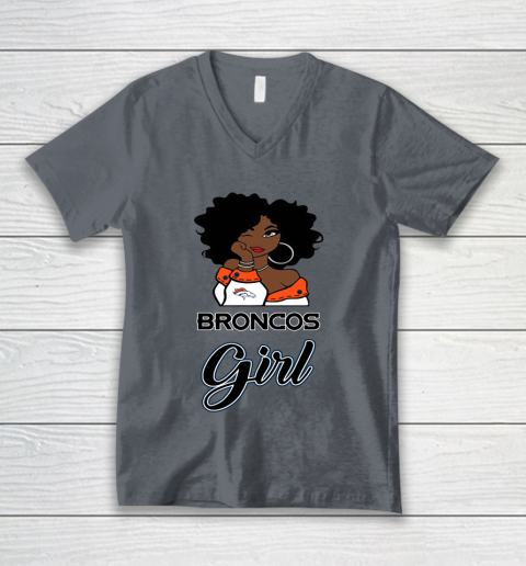 Denver Broncos Girl NFL V-Neck T-Shirt 5