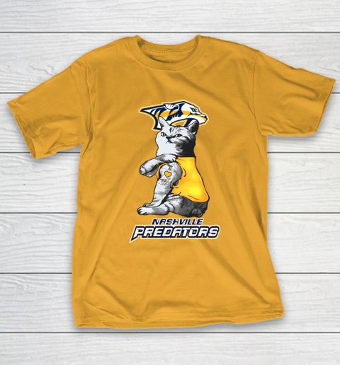 NHL My Cat Loves Nashville Predators Hockey T-Shirt 2