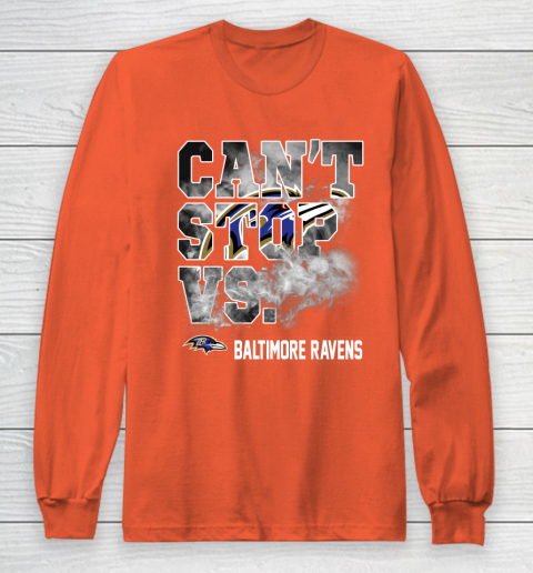 NFL Baltimore Ravens Can't Stop Vs Long Sleeve T-Shirt 3