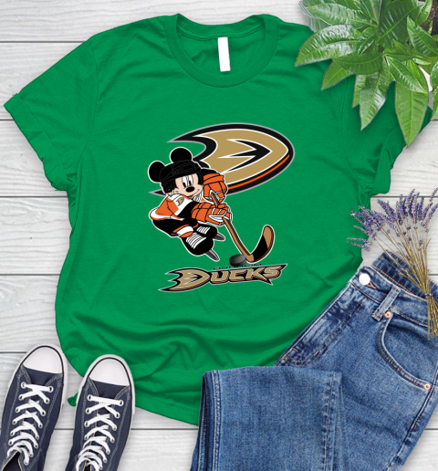 NHL Anaheim Ducks Mickey Mouse Disney Hockey T Shirt Women's T-Shirt 6