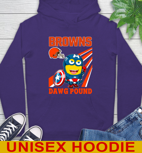 NFL Football Cleveland Browns Captain America Marvel Avengers Minion Shirt Hoodie 5