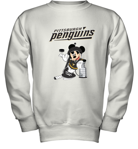 Mickey Pittsburgh Penguins Taking The Stanley Cup Hockey NHL Youth Sweatshirt