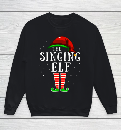 Singing Elf Matching Family Group Christmas Party Pajama Youth Sweatshirt
