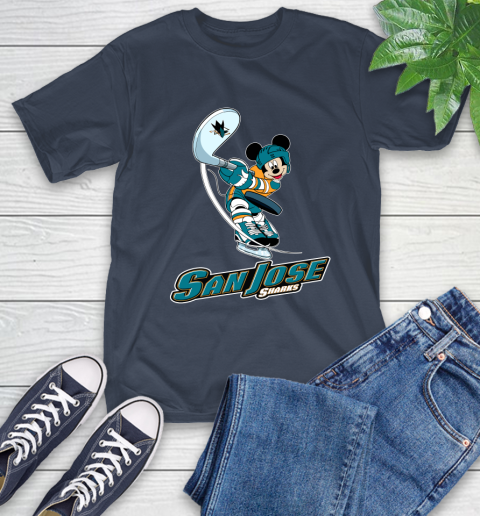 NHL Hockey San Jose Sharks Cheerful Mickey Mouse Shirt T-Shirt 4