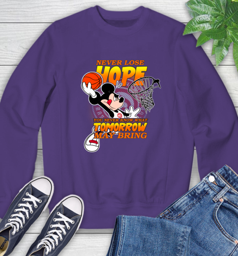 Atlanta Hawks NBA Basketball Mickey Disney Never Lose Hope Sweatshirt 4