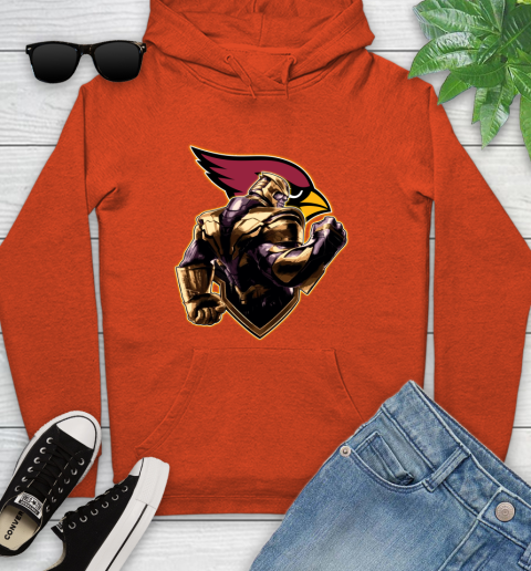 NFL Thanos Avengers Endgame Football Sports Arizona Cardinals Youth Hoodie 5