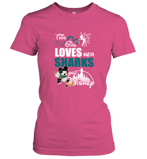 Girl Love Her SAN JOSE SHARKS And Mickey Disney 8luu girl love her san jose sharks and mickey disney ladies t shirt 20 front heliconia