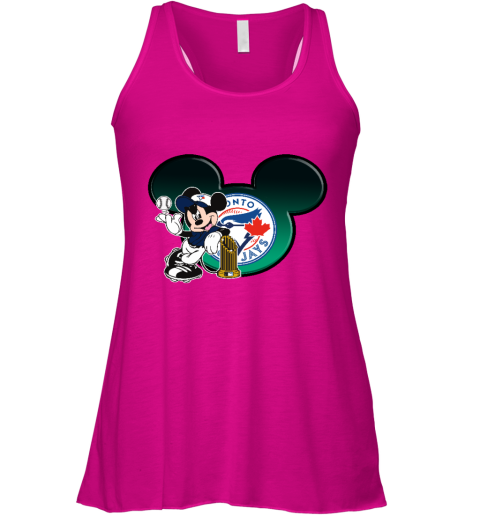 Toronto Blue Jays The Commissioner's Trophy Mickey Mouse ogik toronto blue jays the commissioneramp 39 s trophy mickey mouse flowy tank 32 front neon pink