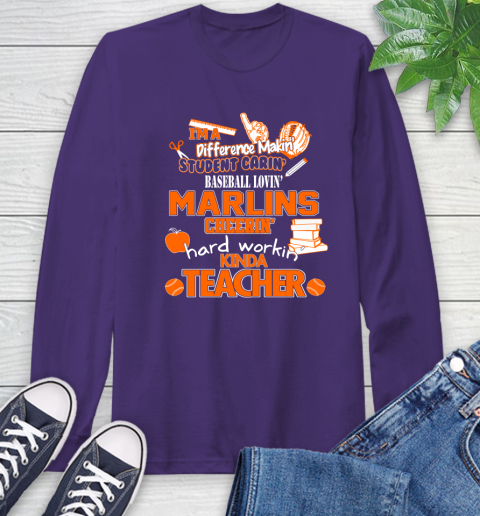 Milwaukee Brewers MLB I'm A Difference Making Student Caring Baseball Loving Kinda Teacher (2) Long Sleeve T-Shirt 5