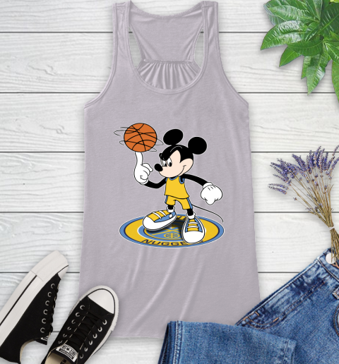NBA Basketball Denver Nuggets Cheerful Mickey Disney Shirt Racerback Tank 5
