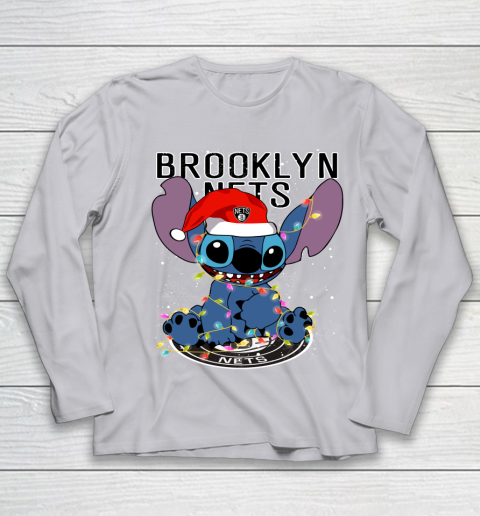 Brooklyn Nets NBA noel stitch Basketball Christmas Youth Long Sleeve 3