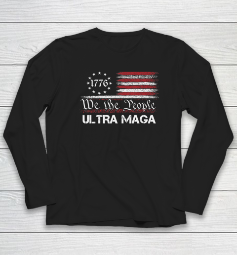 Ultra MAGA  We The People Republican USA Flag Vintage Long Sleeve T-Shirt