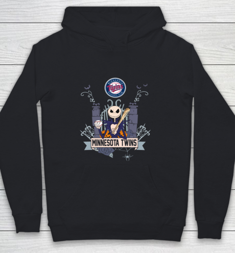 MLB Minnesota Twins Baseball Jack Skellington Halloween Youth Hoodie