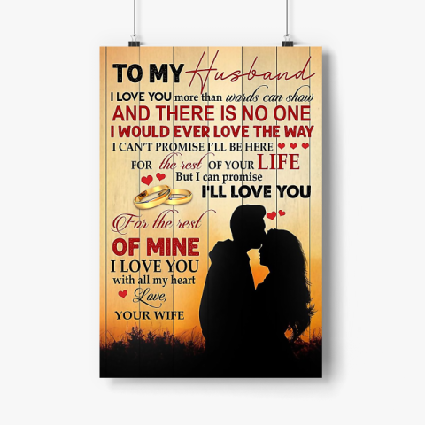 To my husband I love U more than words can show Poster