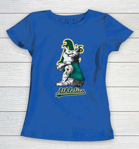 MLB Baseball My Cat Loves Oakland Athletics Women's T-Shirt 8