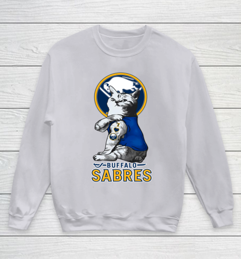 NHL My Cat Loves Buffalo Sabres Hockey Youth Sweatshirt 3