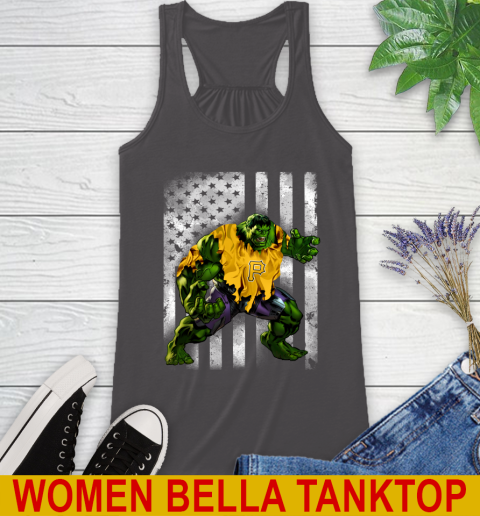 Pittsburgh Pirates Hulk Marvel Avengers MLB Baseball American Flag Racerback Tank 10
